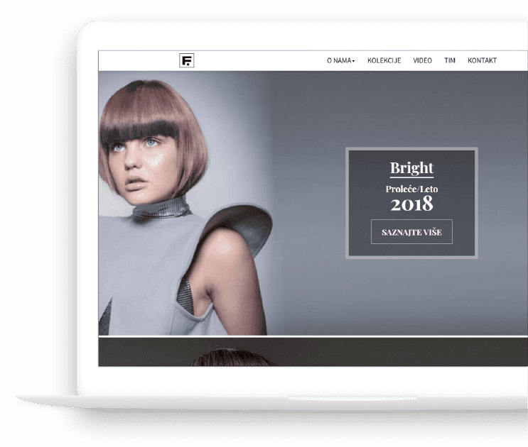 Laptop mockup with Full Professional's homepage screen.