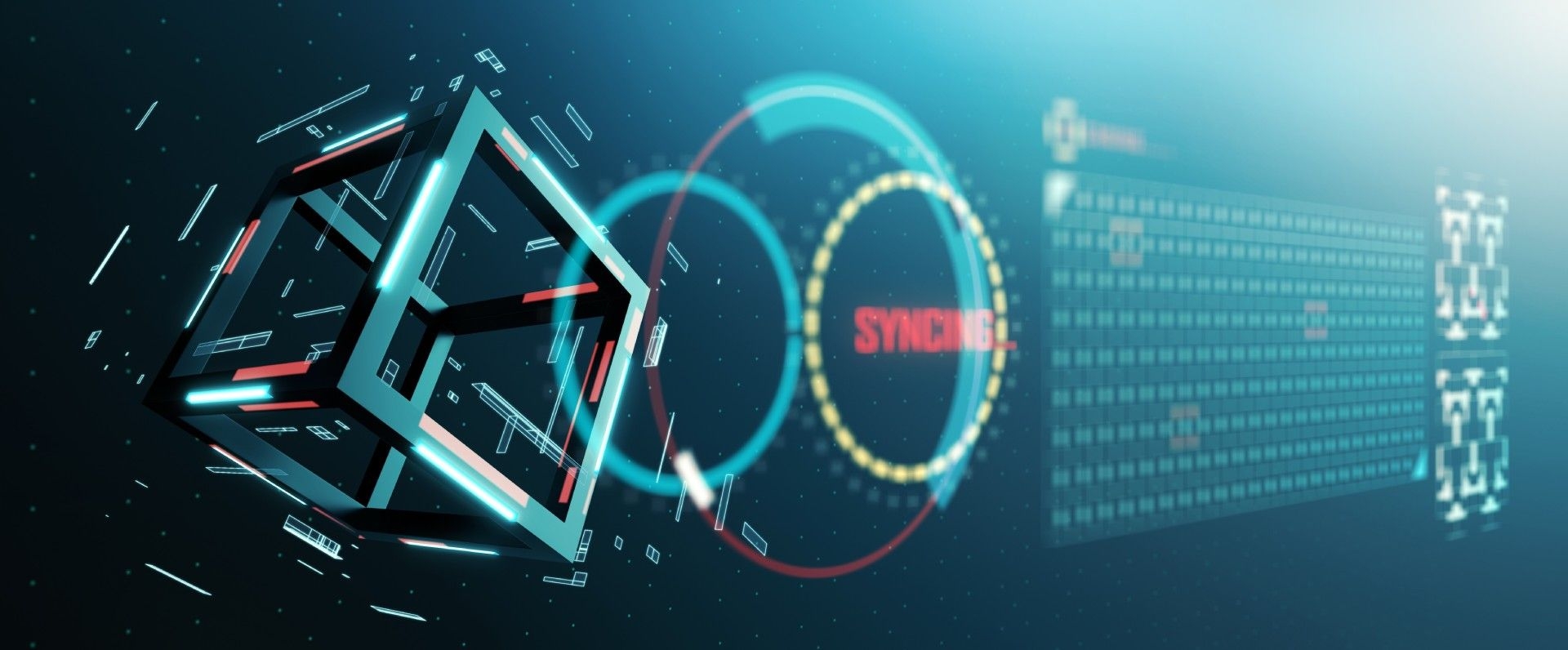 Futuristic Illustration of a Cube representing Blockchain technology as a part of a blog article-  6 Ways Blockchain Can Make Your Business More Profitable.