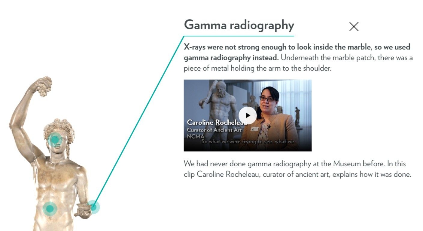 User interface image of Bacchus 3D local web application Timacum developed with Scansite3D for NCMA