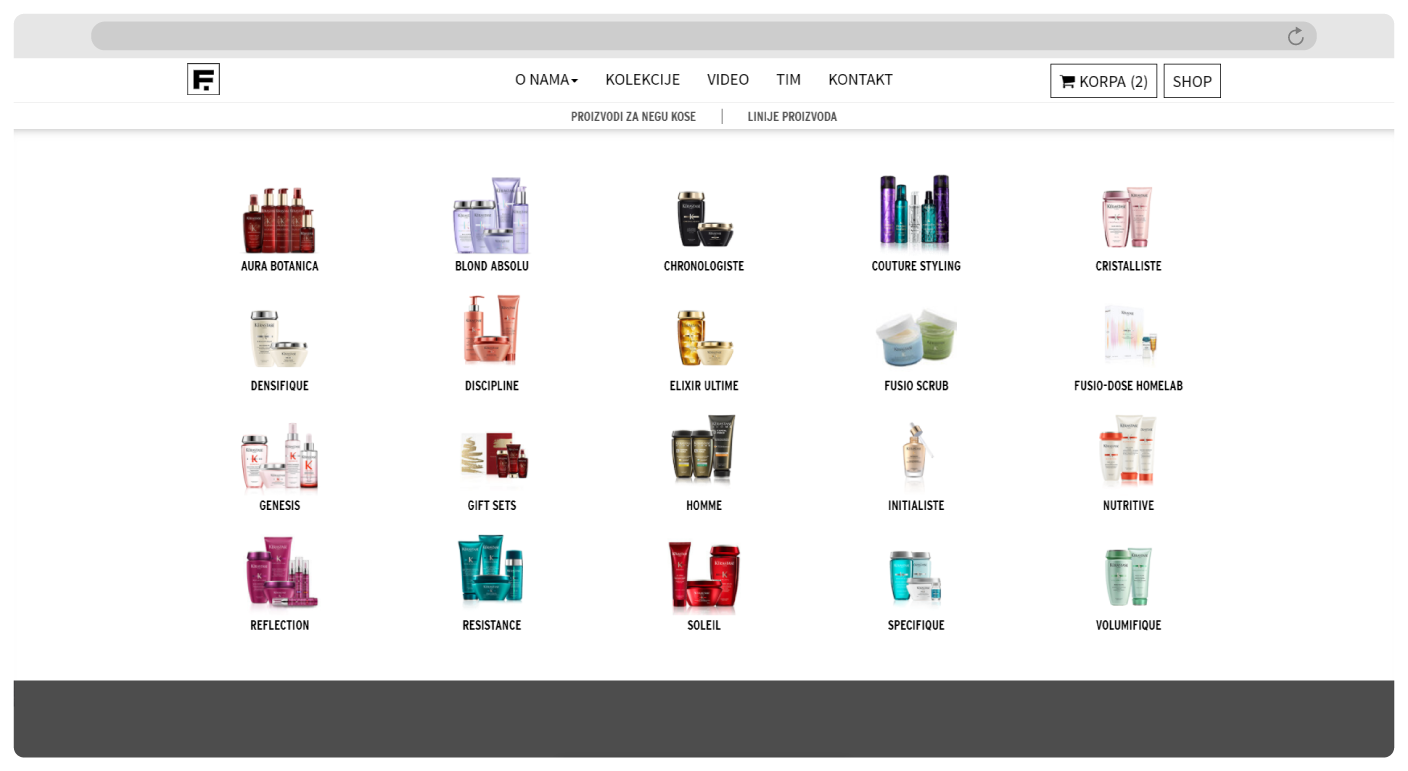 Mobile and desktop screens showing Full Professional's integrated webshop responsive design
